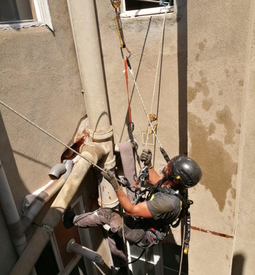 Mise en sécurité d'éléments dangereux avec risques de chute